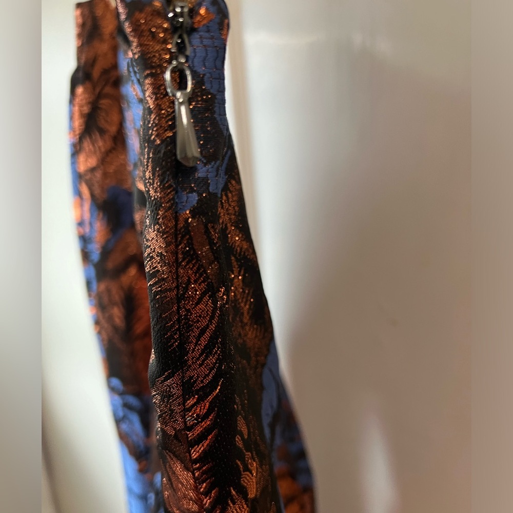 Anthropologie Leifsdottir Metallic Floral Jacquard Trousers - Picture 10 of 16
